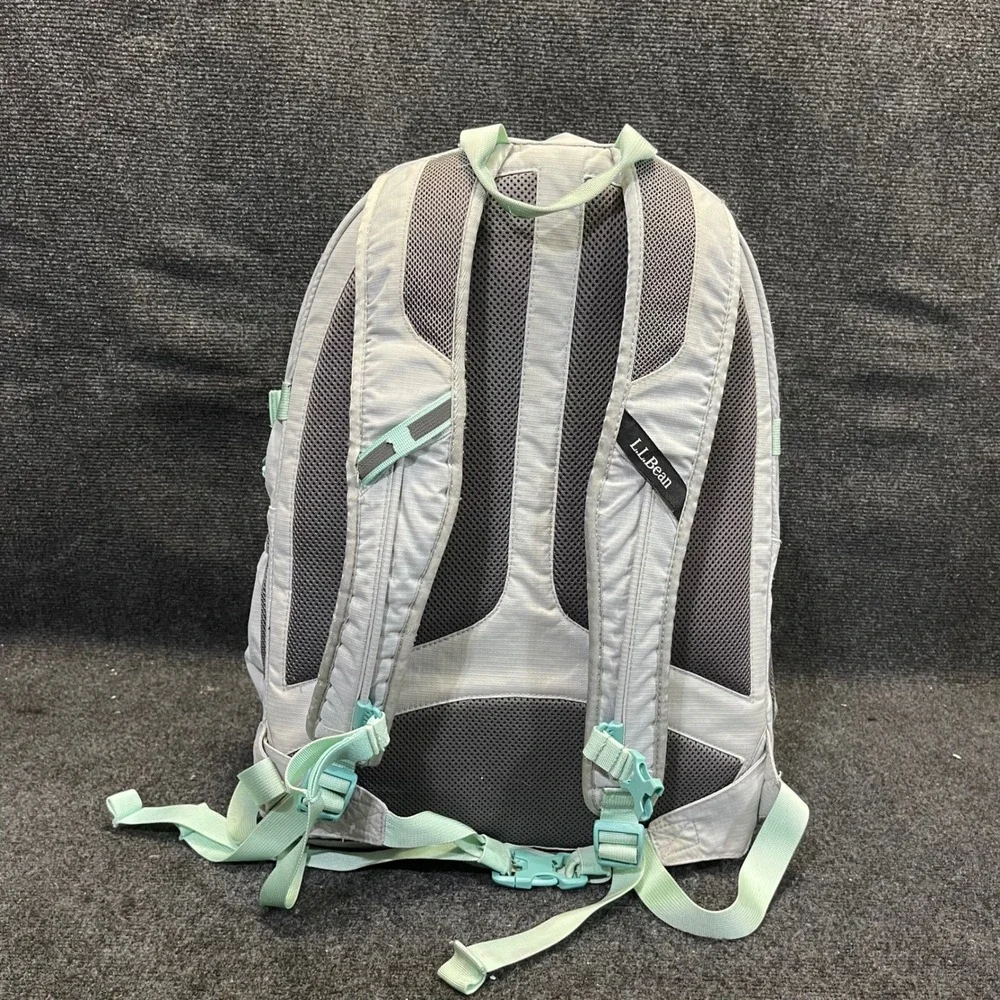 L.L. Bean 510387 Comfort Carry Laptop Pack 42L Gray Mint Backpack School Bag
